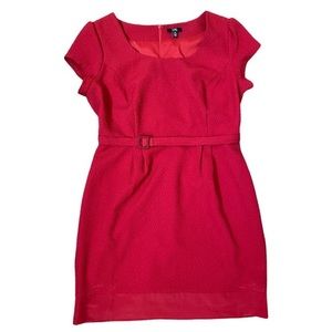 Jacob Red Belted Sheath Dress